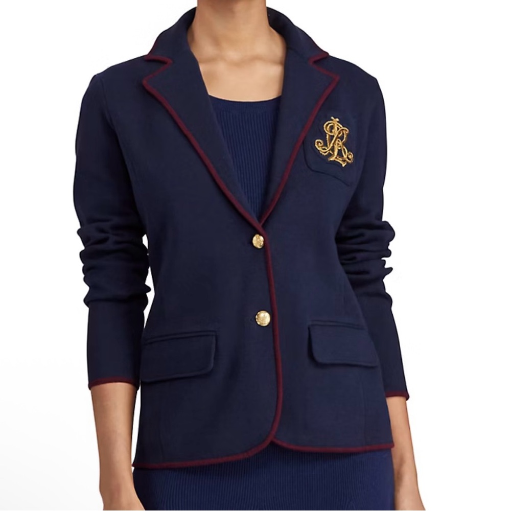 Lauren Ralph Lauren Bullion-Crest Sweater Blazer
